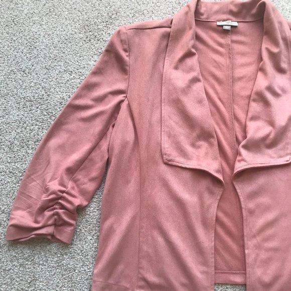 Roz & Ali Jackets & Blazers - Dusty Rose drape front jacket